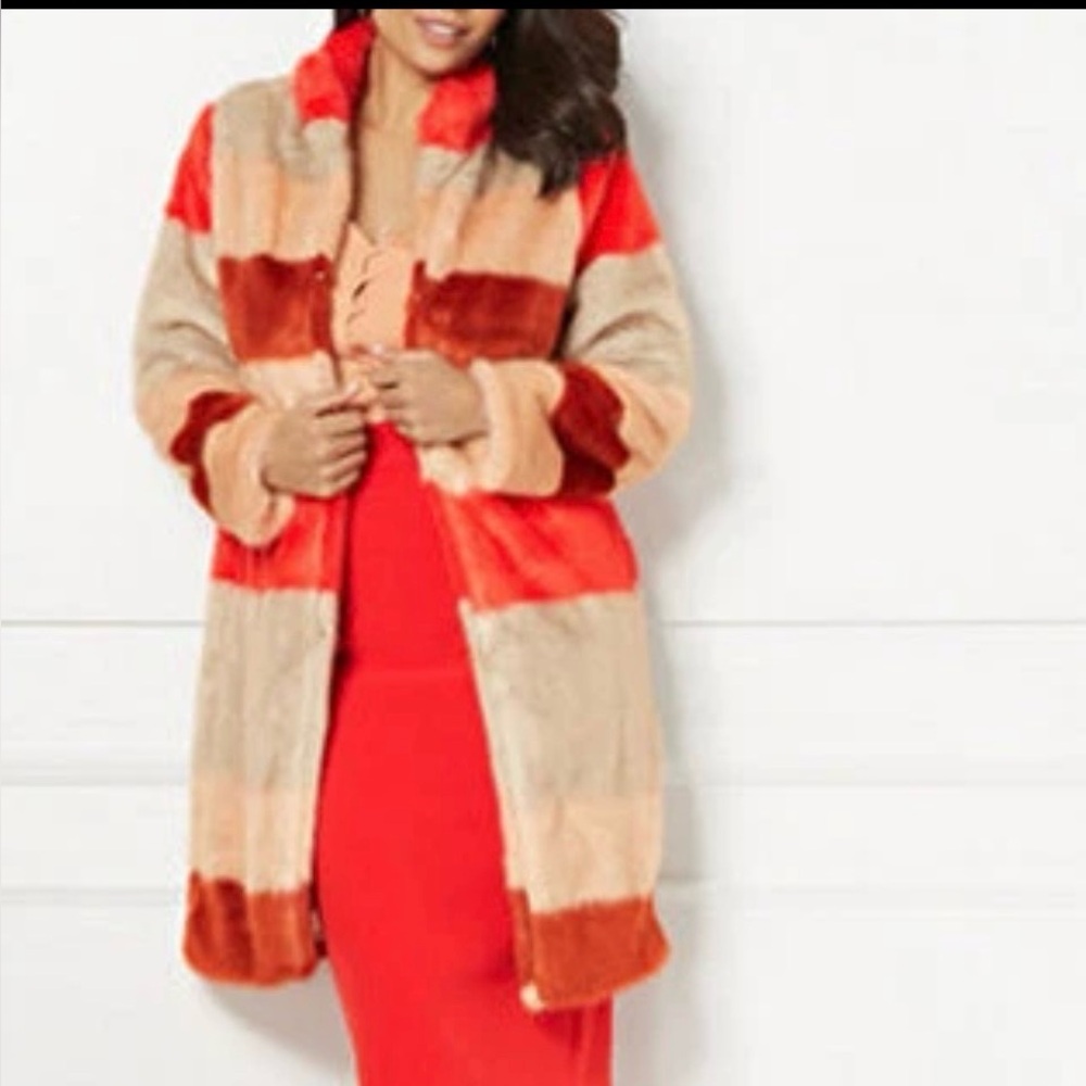 Eva Mendes for New York & Company Multicolor Trench Coat